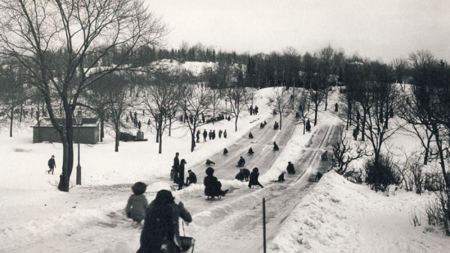 Tantolunden, vintern 1917. Foto Stockholms stadsmuseum 