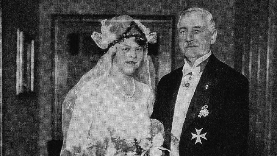 Axel och Elisabeth Welin på bröllopsdagen 1931, i Hamburg.