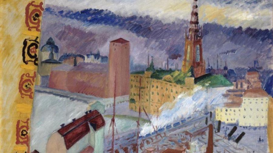 Sigrid Hjertén (1885-1946) Utsikt från ateljén på Katarinavägen 19