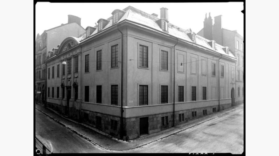 van de Nootska palatset uppfört 1671-72 från hörnet Bellmansgatan